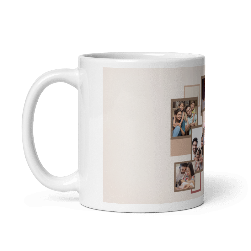 Customized Coffee Mug - Add Your Own Photo -6 Photo Frame Pattern