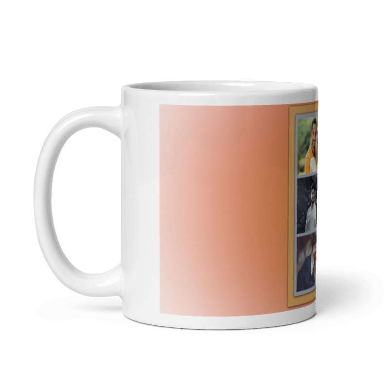 Customized Coffee Mug - Add Your Own Photo -3 Photo Frame Pattern