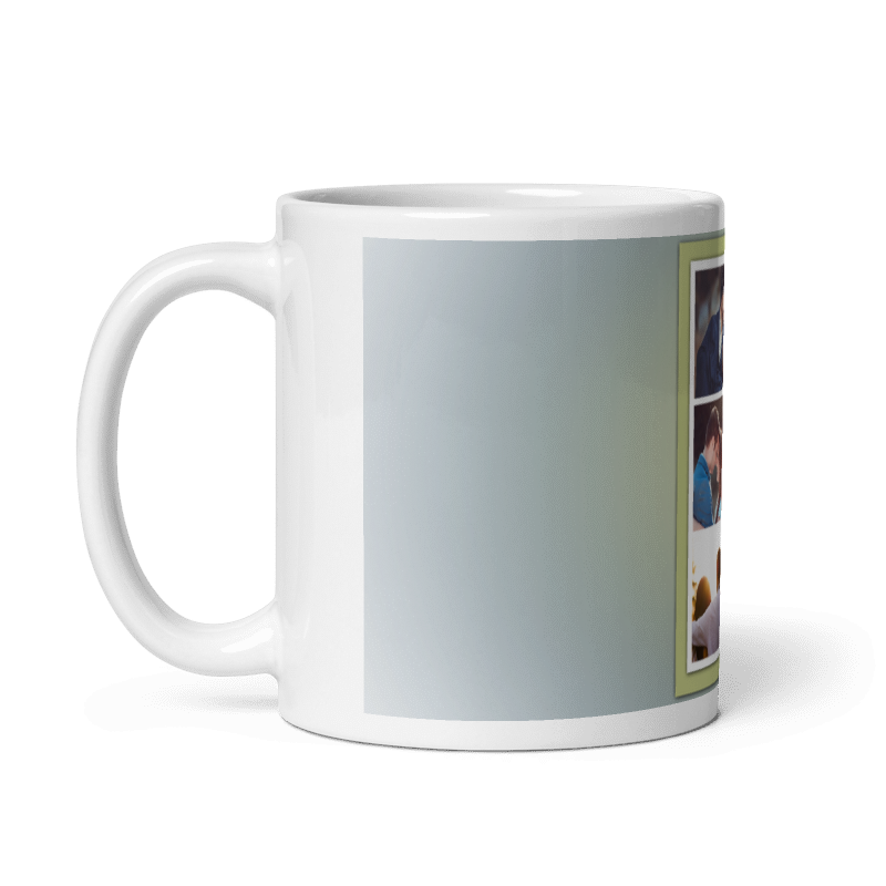 Customized Coffee Mug - Add Your Own Photo -4 Photo Frame Pattern