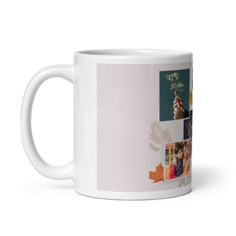 Customized Coffee Mug - Add Your Own Photo -5 Photo Frame Pattern