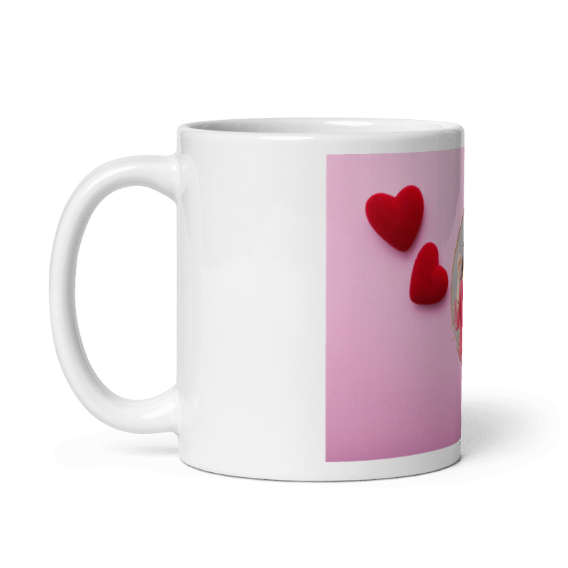 Customized Coffee Mug - Add Your Own Photo -Light Pink Background