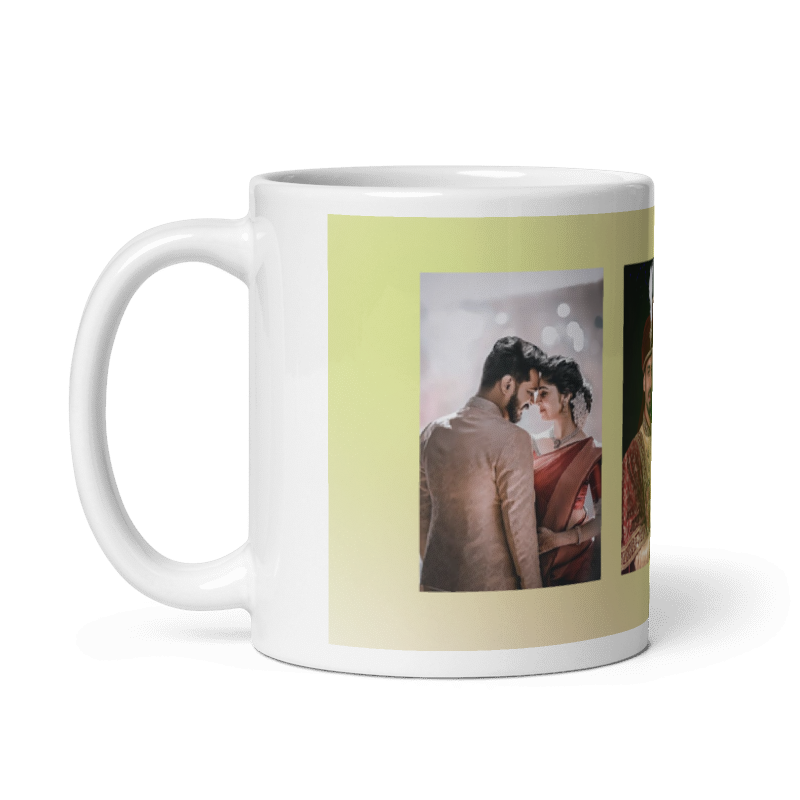 Customized Coffee Mug - Add Your Own Photo -3 Photo Frame Pattern