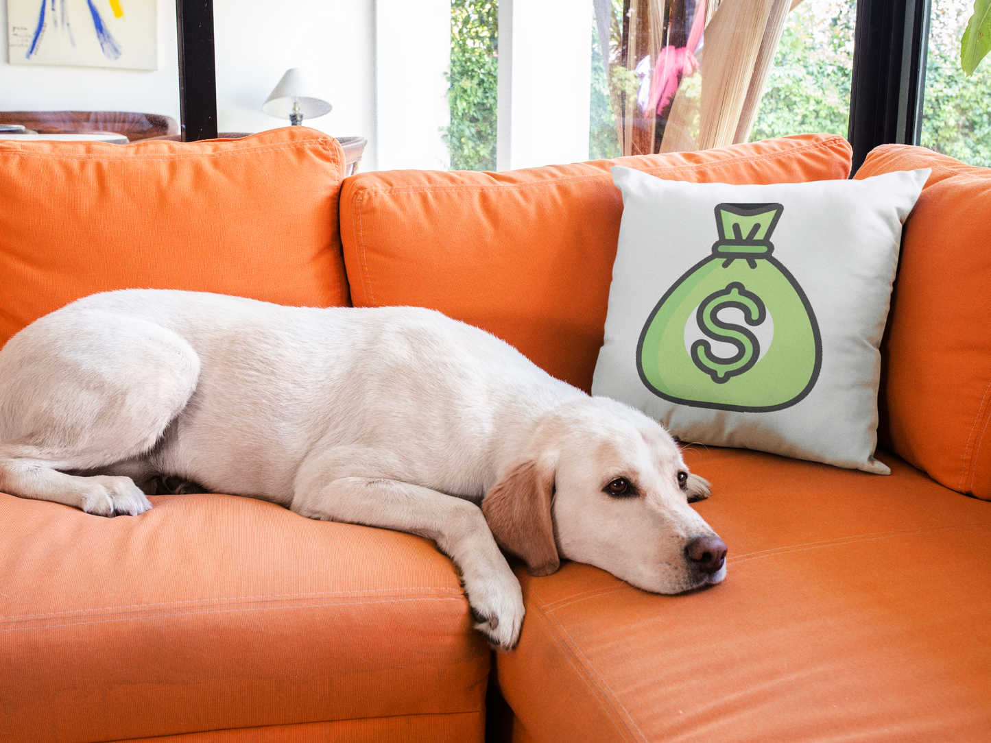 Dollar Printed Cushion
