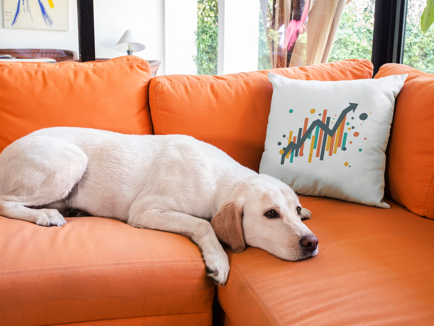 Stock Market Printed Cushion