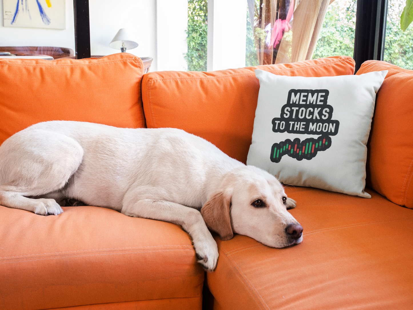 Stock Market Printed Cushion