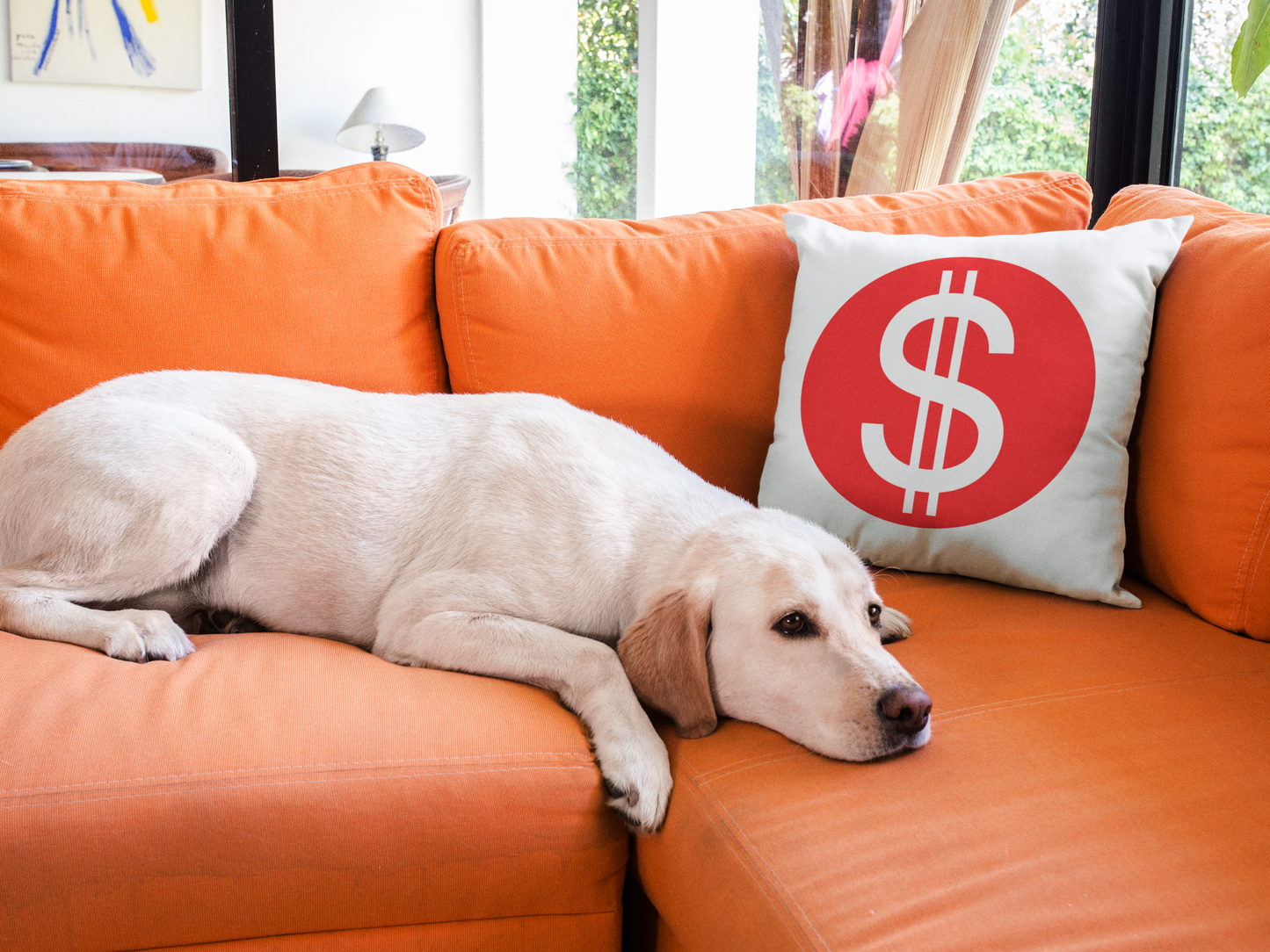 Dollar Printed Cushion