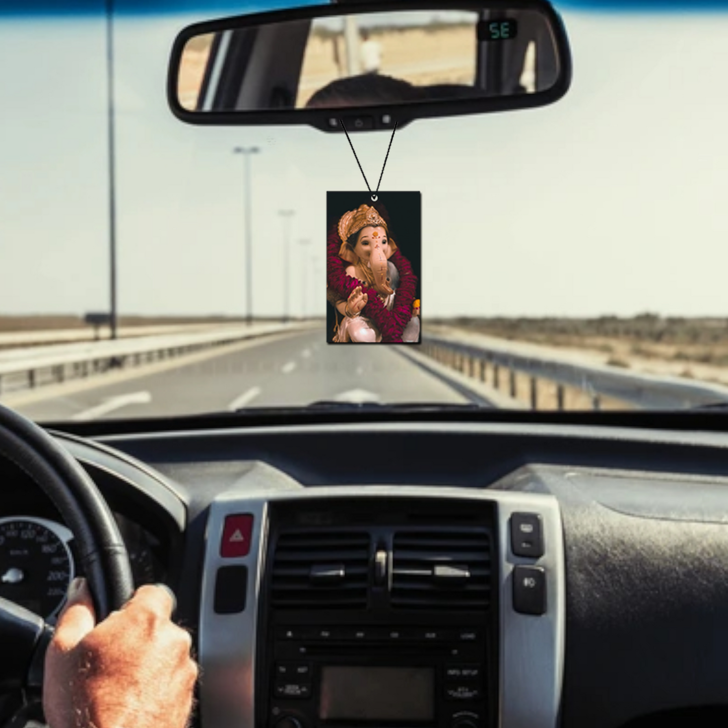 ShopTwiz Ganesh Ji Auspicious Symbol Car Hanging Decorative