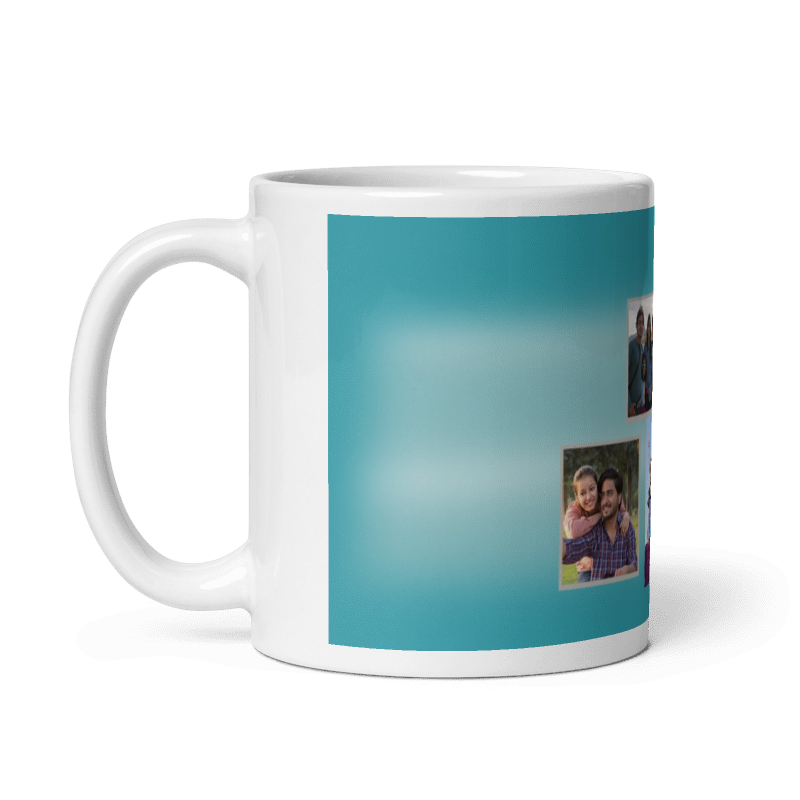 Customized Coffee Mug - Add Your Own Photo -5 Photo Frame Pattern