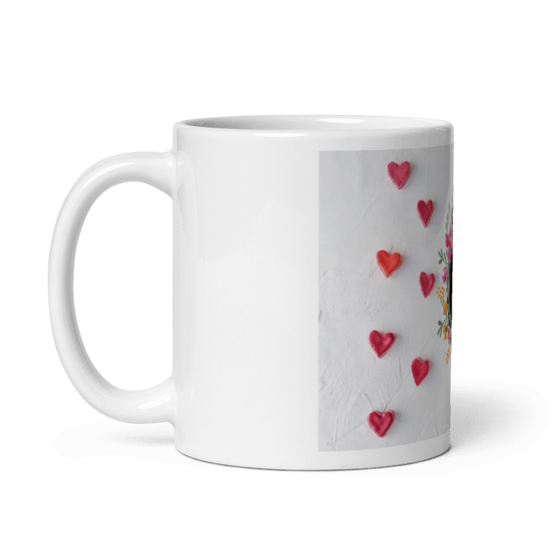 Customized Coffee Mug - Add Your Own Photo - Heart Pattern