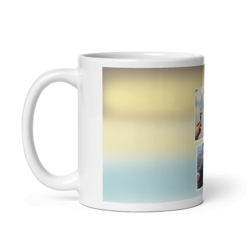 Customized Coffee Mug - Add Your Own Photo -3 Photo Frame Pattern