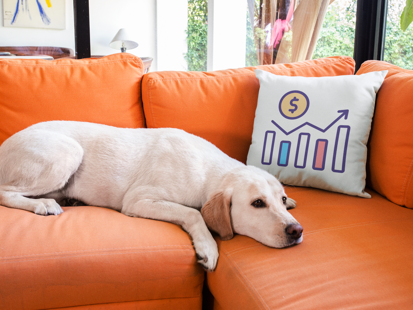 Stock Market Printed Cushion