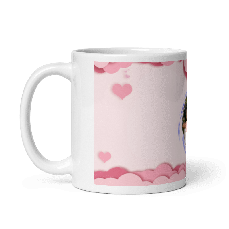 Customized Coffee Mug - Add Your Own Photo - Flower Design