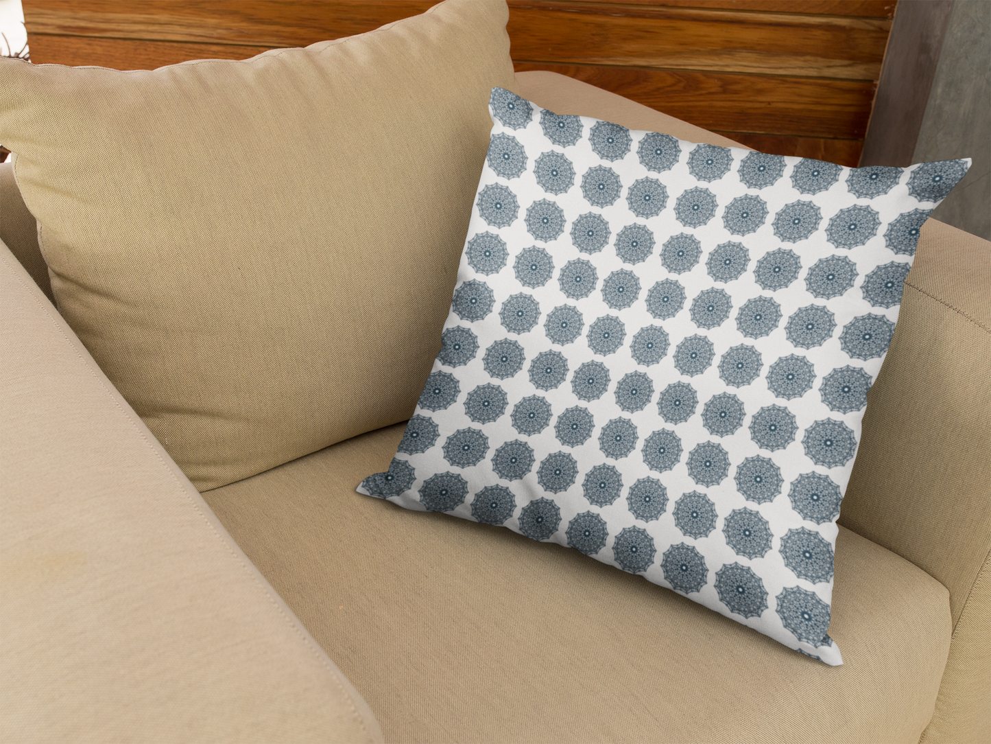 Printed Ethnic Cushion Cover with Filler Included ( 12 inch x 12 inch )