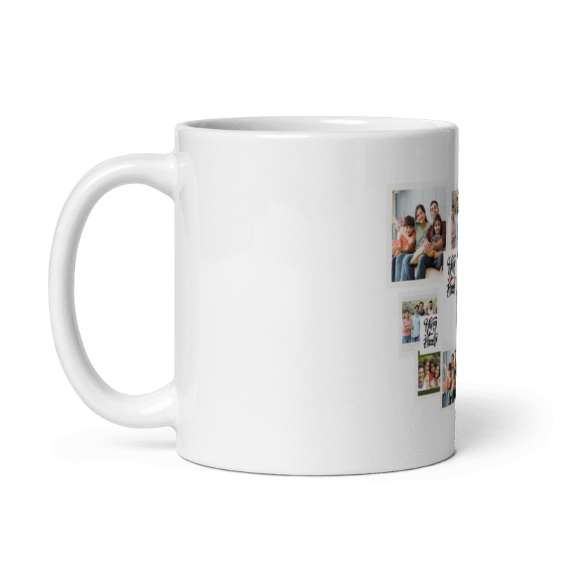 Customized Coffee Mug - Add Your Own Photo -9 Photo Frame Pattern