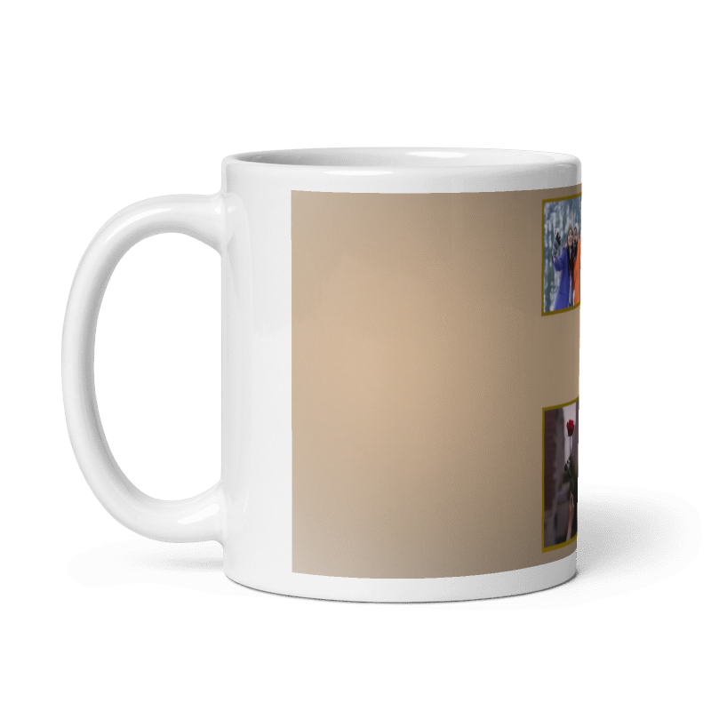 Customized Coffee Mug - Add Your Own Photo -4 Photo Frame Pattern