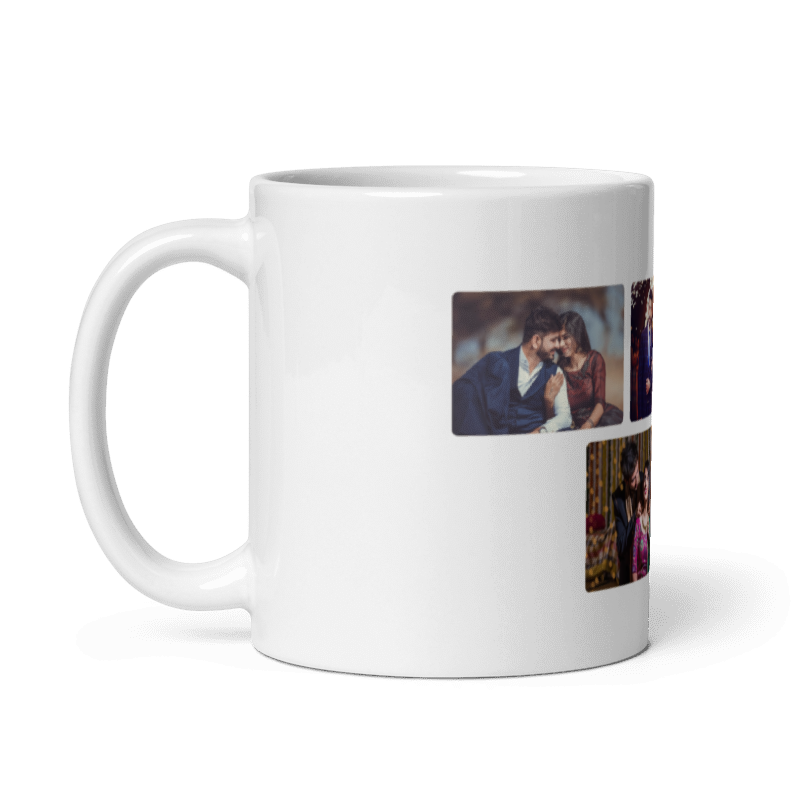 Customized Coffee Mug - Add Your Own Photo -5 Photo Frame Pattern