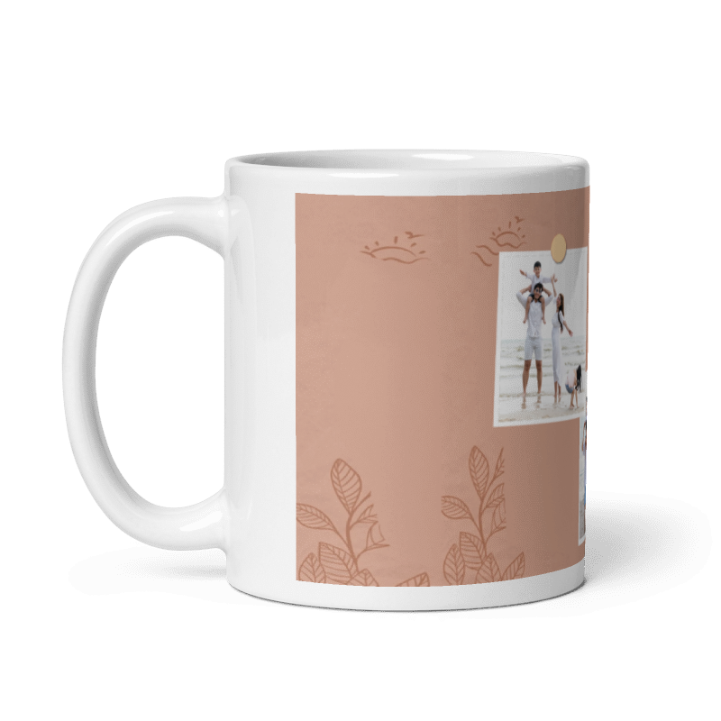 Customized Coffee Mug - Add Your Own Photo -4 Photo Frame Pattern