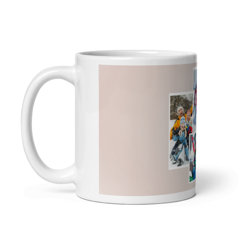 Customized Coffee Mug - Add Your Own Photo -4 Photo Frame Pattern