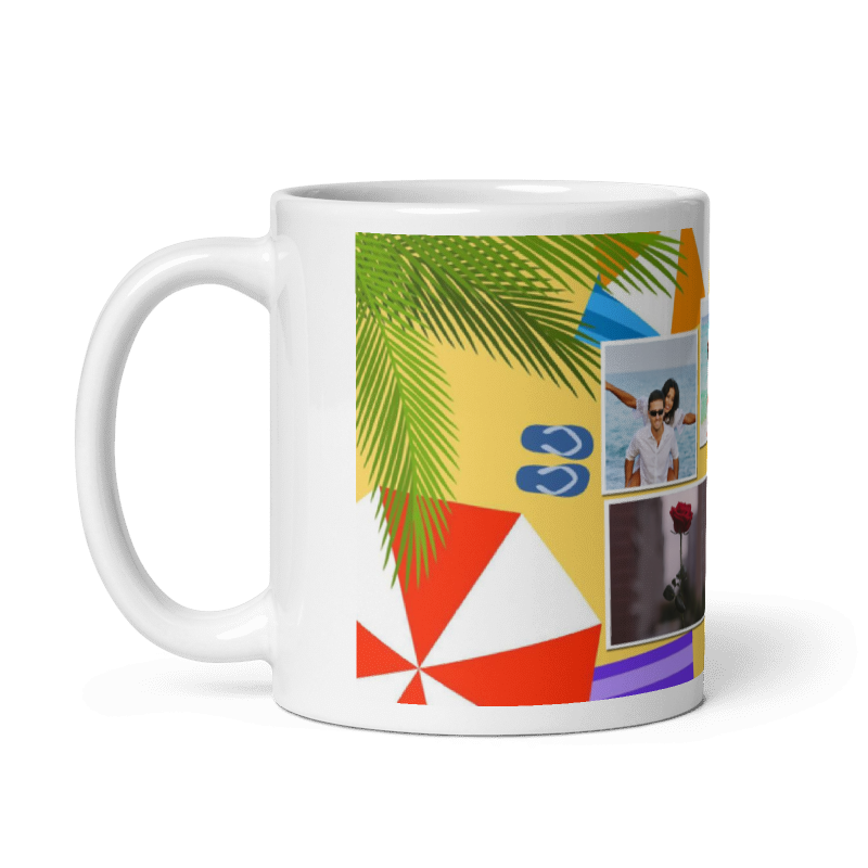 Customized Coffee Mug - Add Your Own Photo -5 Photo Frame Pattern