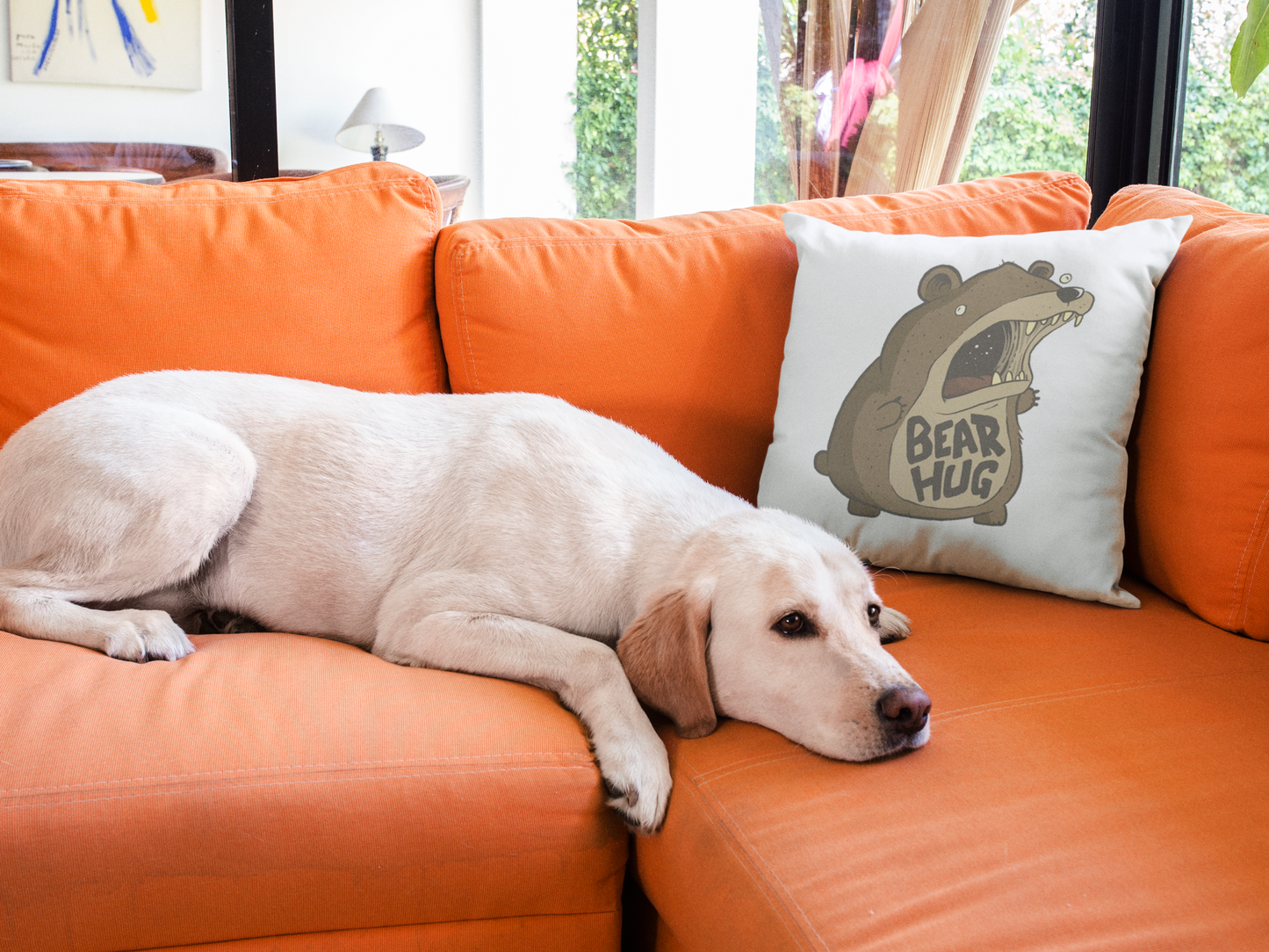 Bear Hug  Printed Cushion