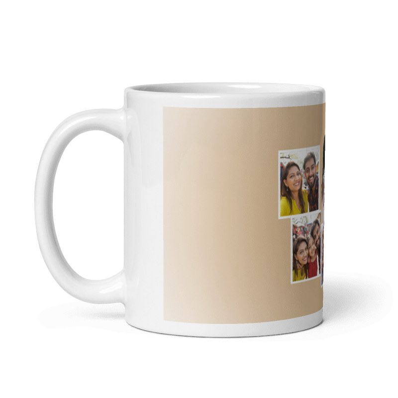 Customized Coffee Mug - Add Your Own Photo -5 Photo Frame Pattern