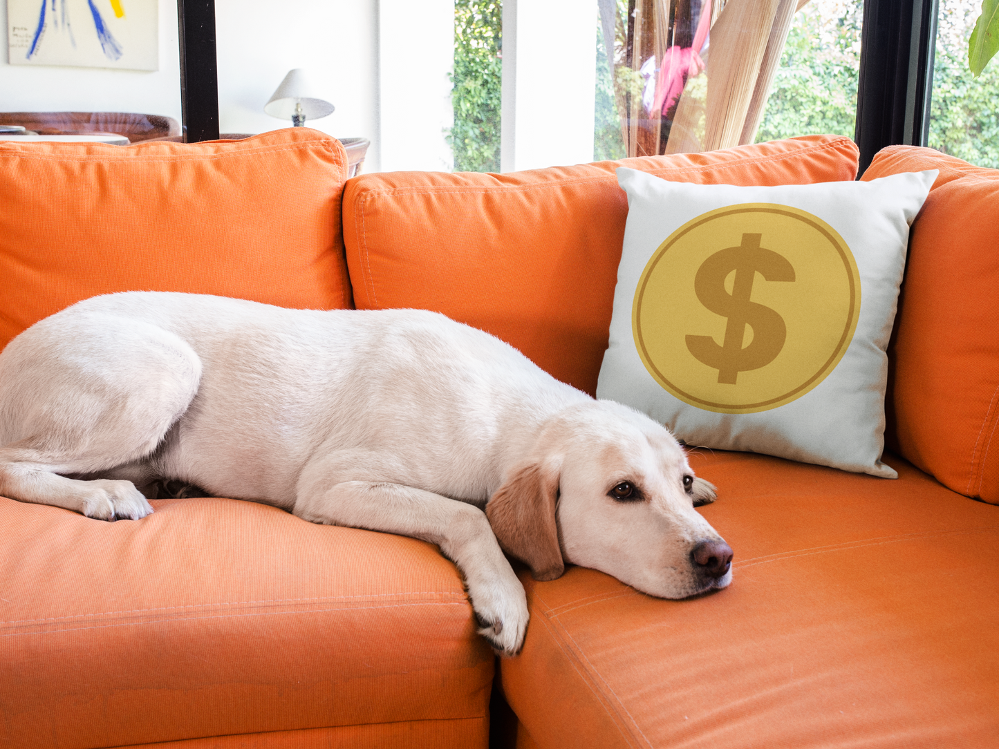 Dollar Printed Cushion