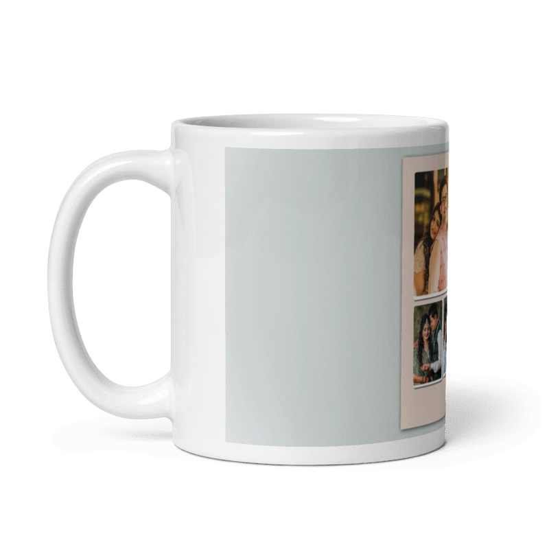 Customized Coffee Mug - Add Your Own Photo -7 Photo Frame Pattern
