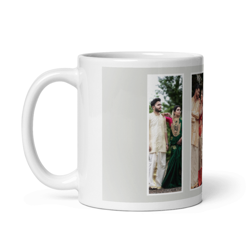 Customized Coffee Mug - Add Your Own Photo -4 Photo Frame Pattern