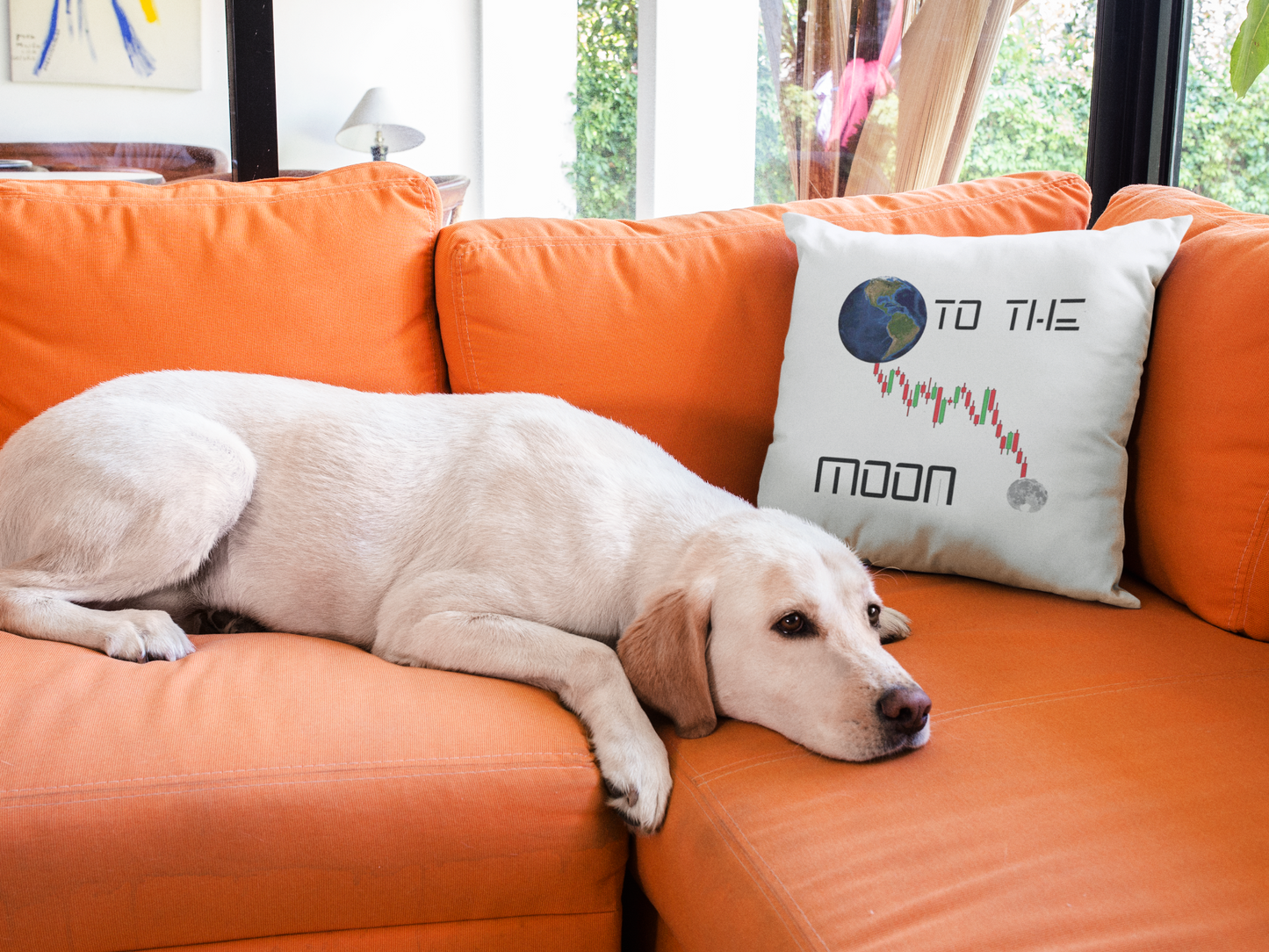 To The Moon Printed Cushion