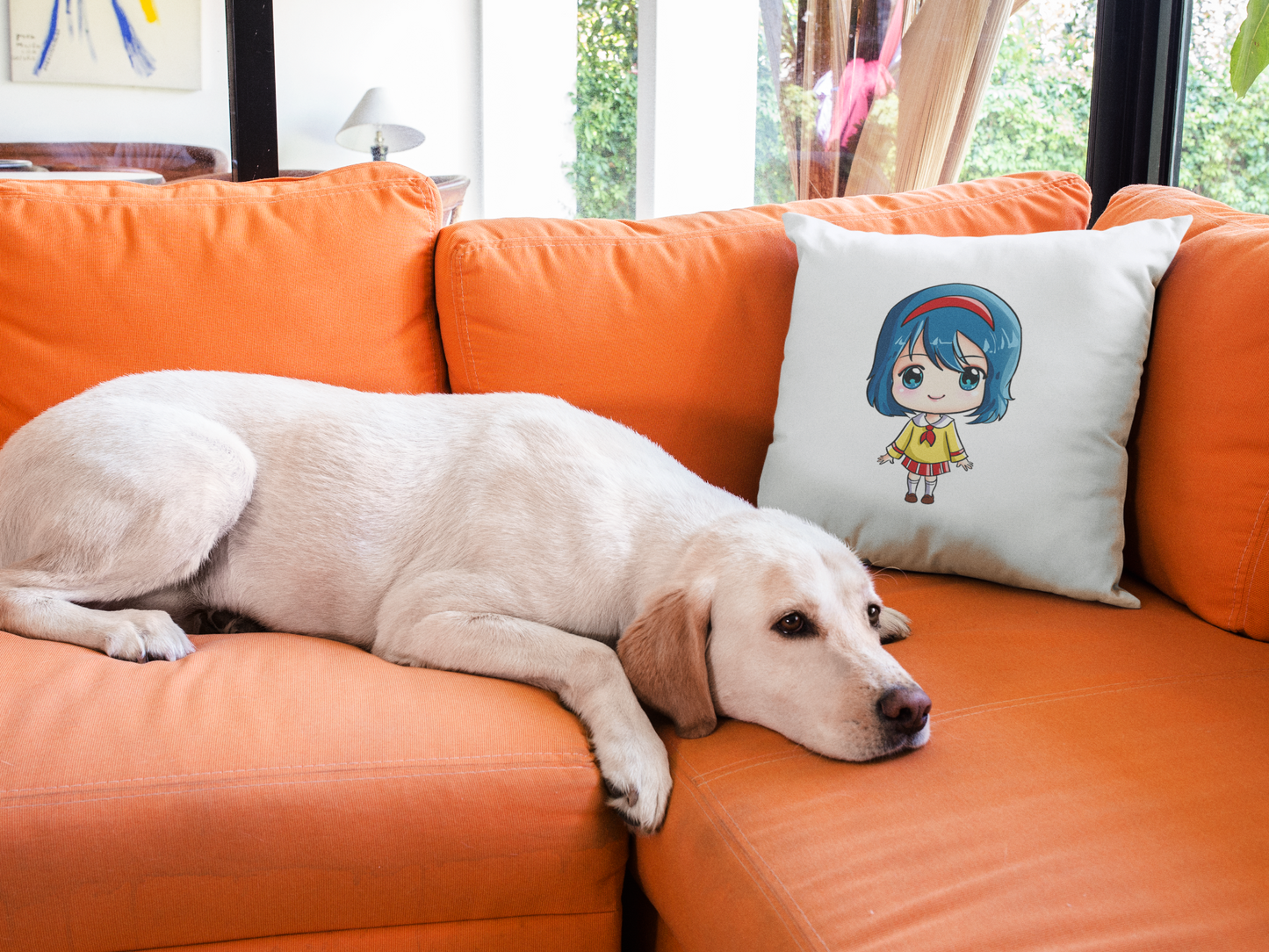 Cute Girl  Printed Cushion
