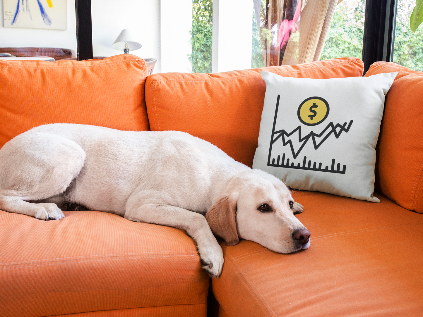 Stock Market Printed Cushion