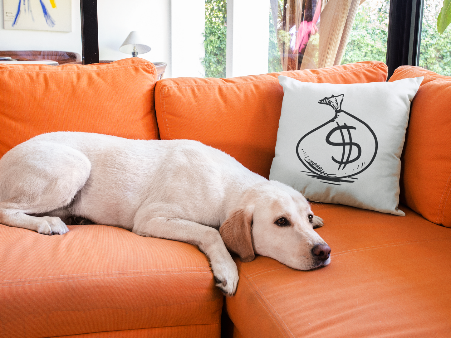 Dollar Printed Cushion