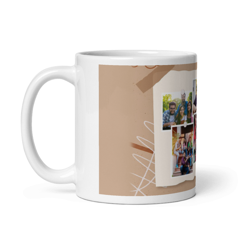 Customized Coffee Mug - Add Your Own Photo -6 Photo Frame Pattern
