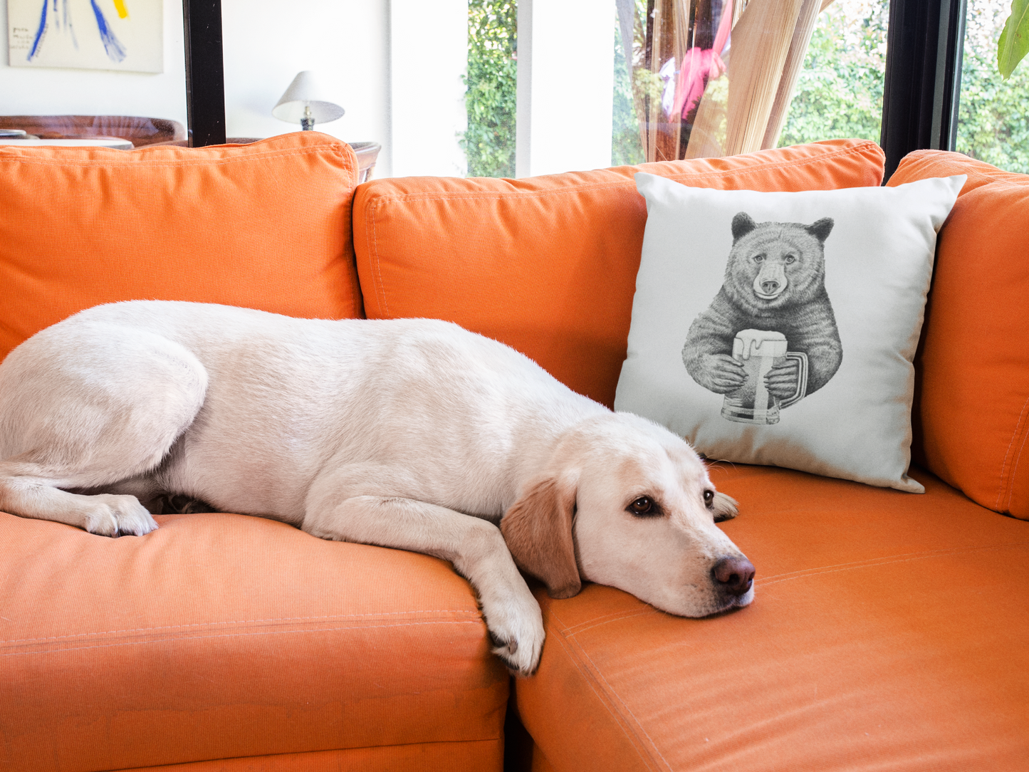 Bear Printed Cushion