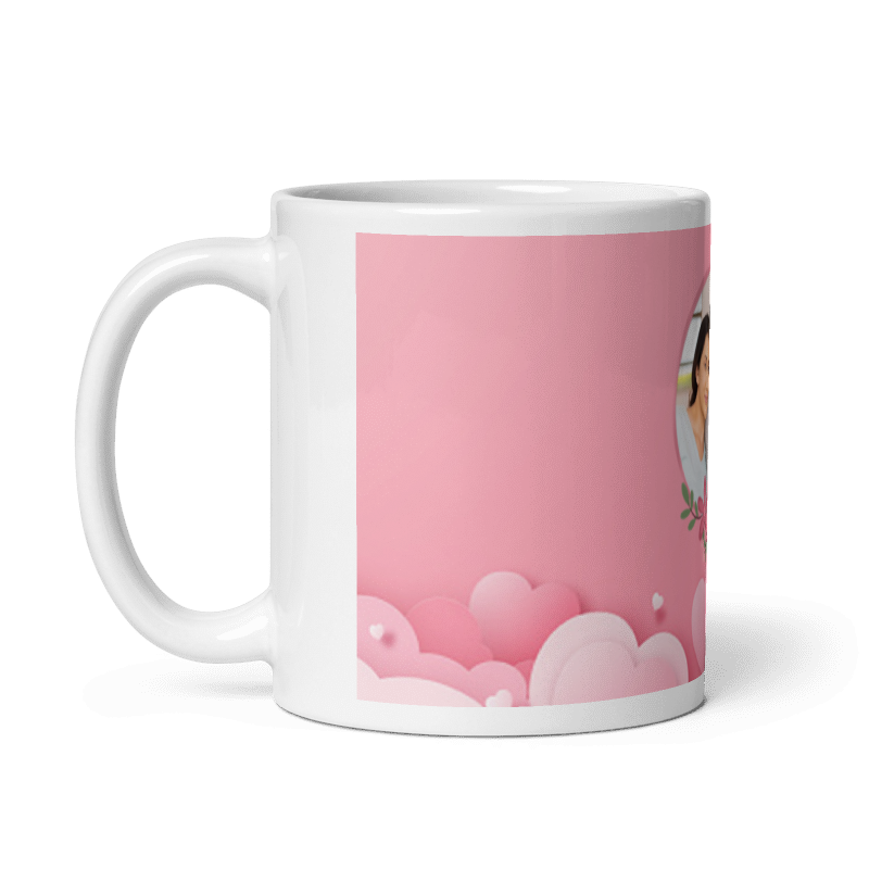 Customized Coffee Mug - Add Your Own Photo -Love Background