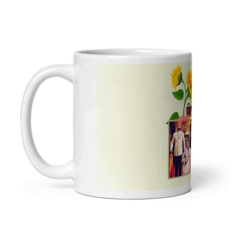 Customized Coffee Mug - Add Your Own Photo -3 Photo Frame Pattern