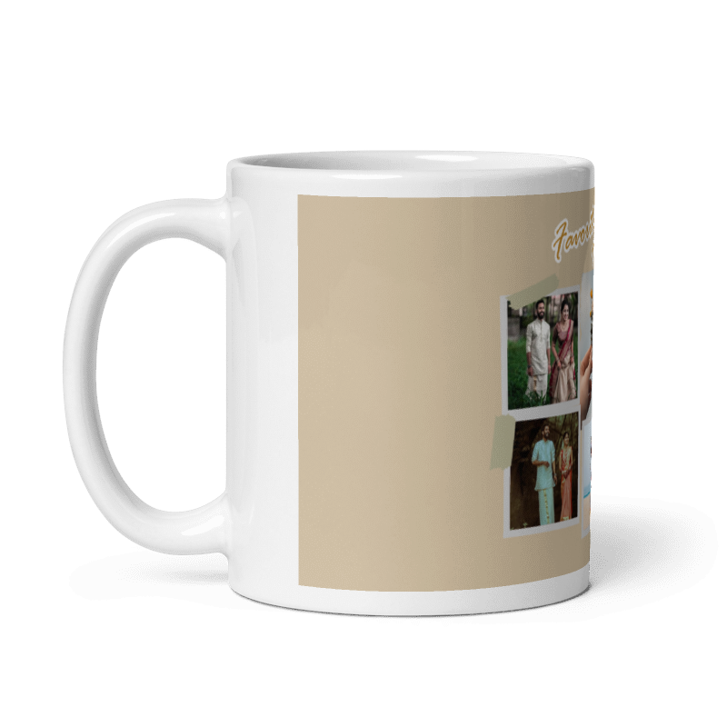 Customized Coffee Mug - Add Your Own Photo -6 Photo Frame Pattern