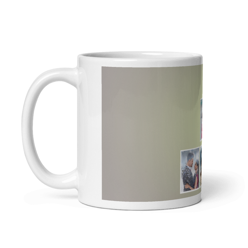 Customized Coffee Mug - Add Your Own Photo -5 Photo Frame Pattern