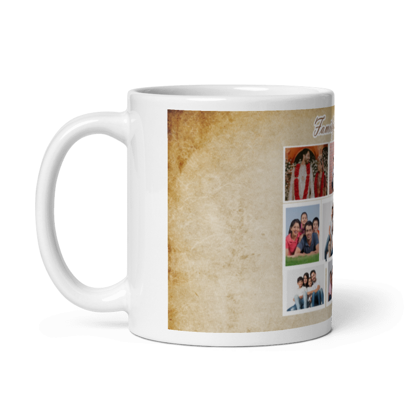 Customized Coffee Mug - Add Your Own Photo -9 Photo Frame Pattern