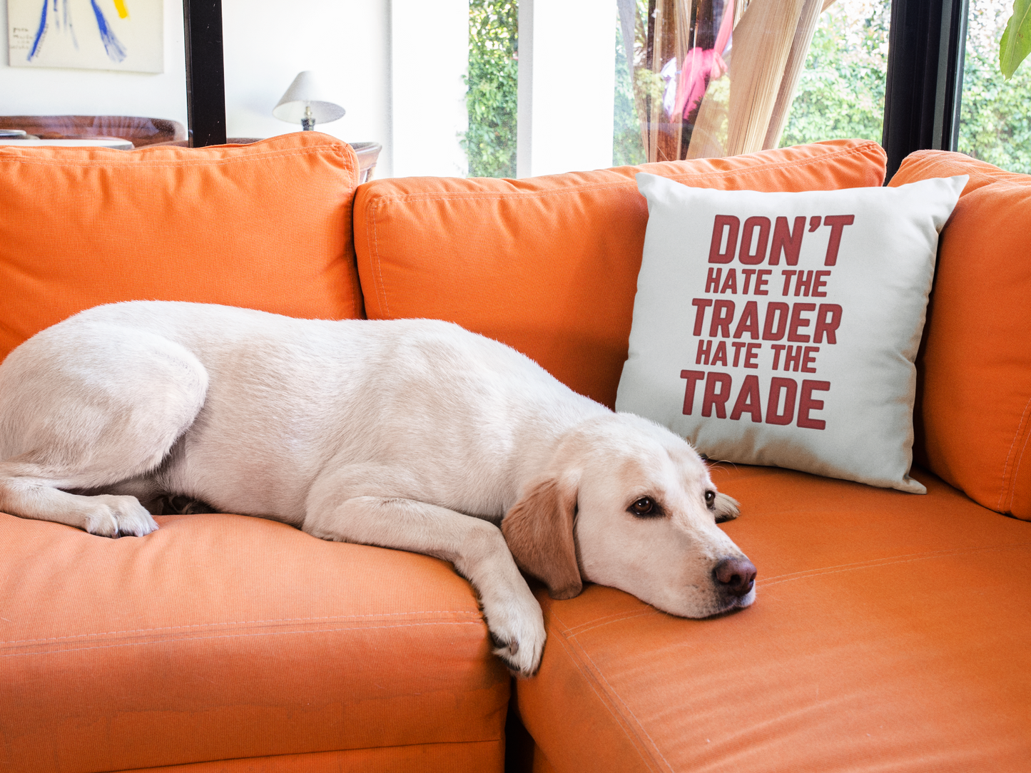 Dont Hate The Trader  Printed Cushion