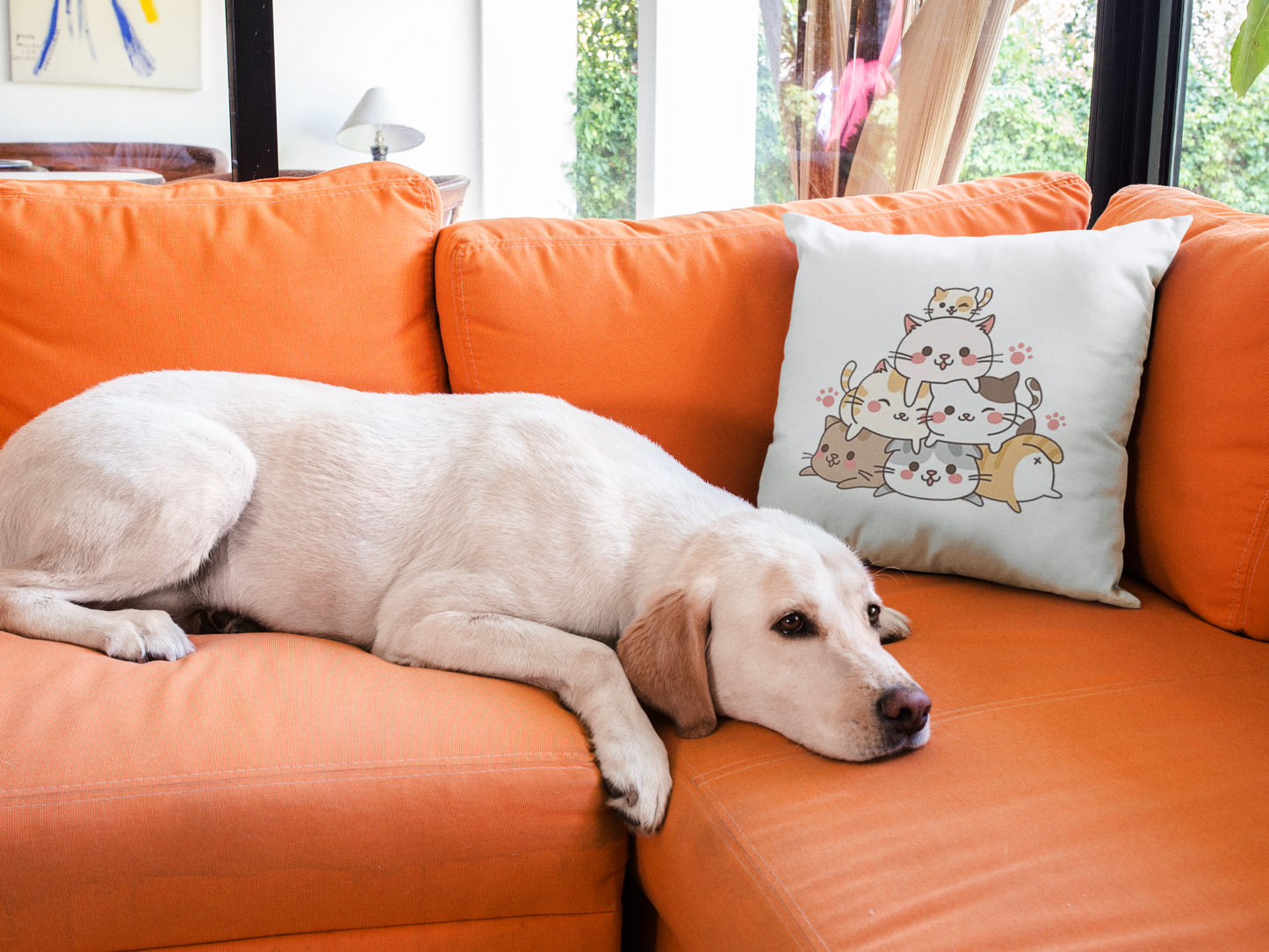 Cute Cats Printed Cushion