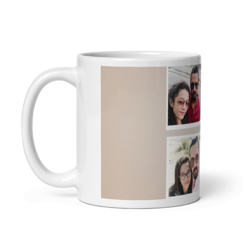 Customized Coffee Mug - Add Your Own Photo -3 Photo Frame Pattern