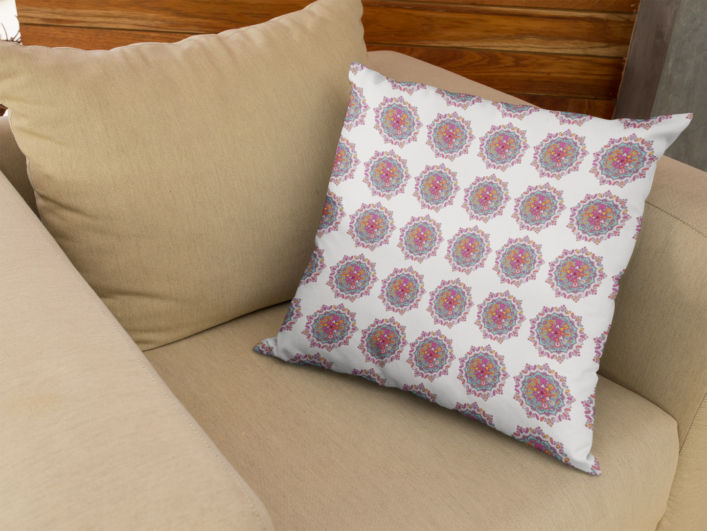 Ethnic Cushion Comfortable Cove Cushion Cover (12 x 12 cm) (Filler Included)