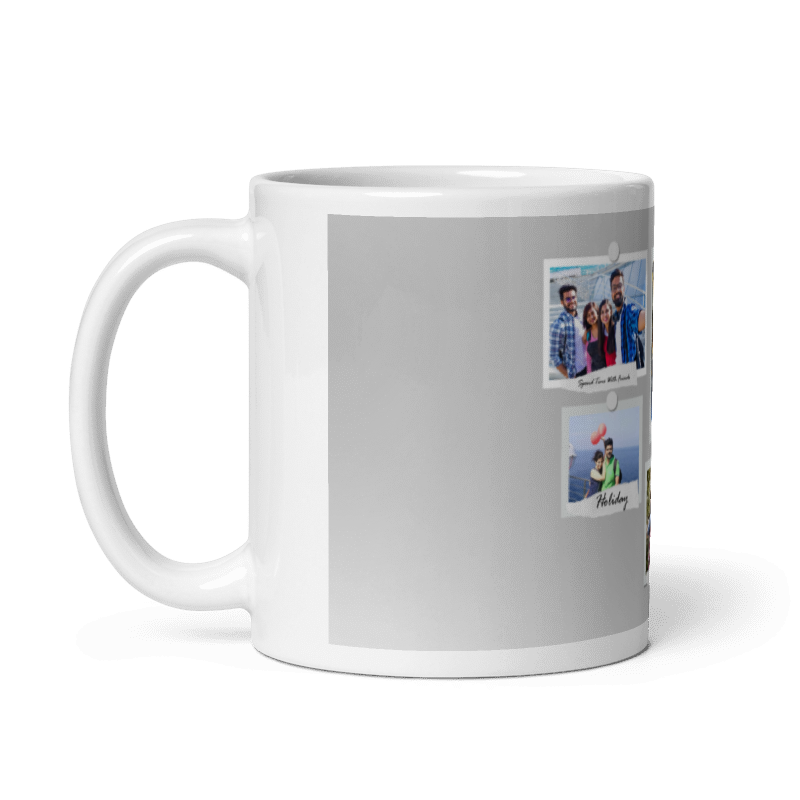 Customized Coffee Mug - Add Your Own Photo -5 Photo Frame Pattern