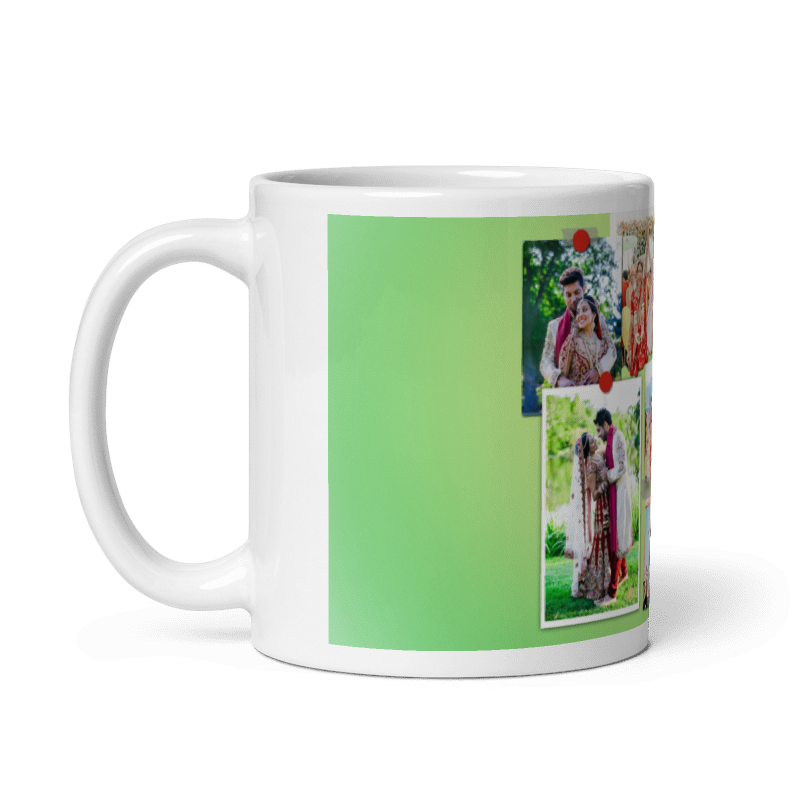 Customized Coffee Mug - Add Your Own Photo -7 Photo Frame Pattern