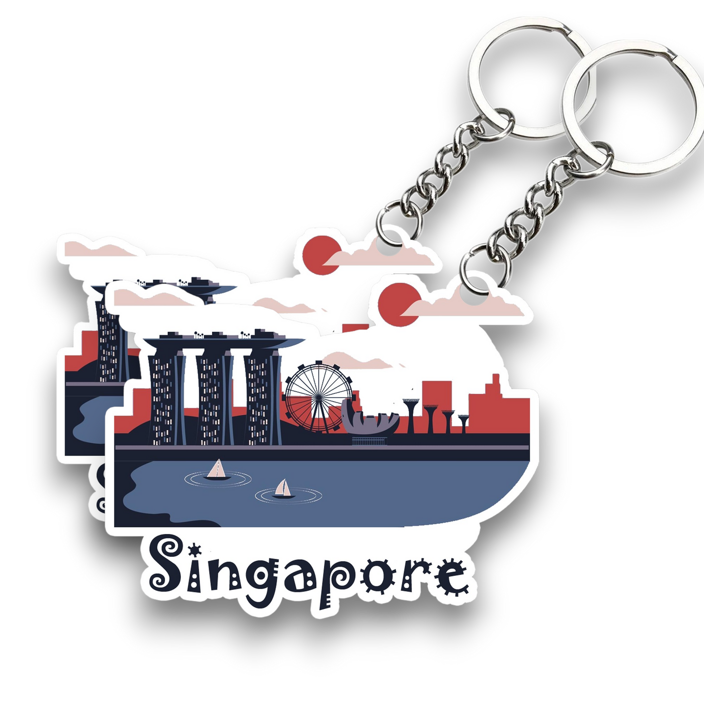 Singapore Key chain ( Set of 2 )
