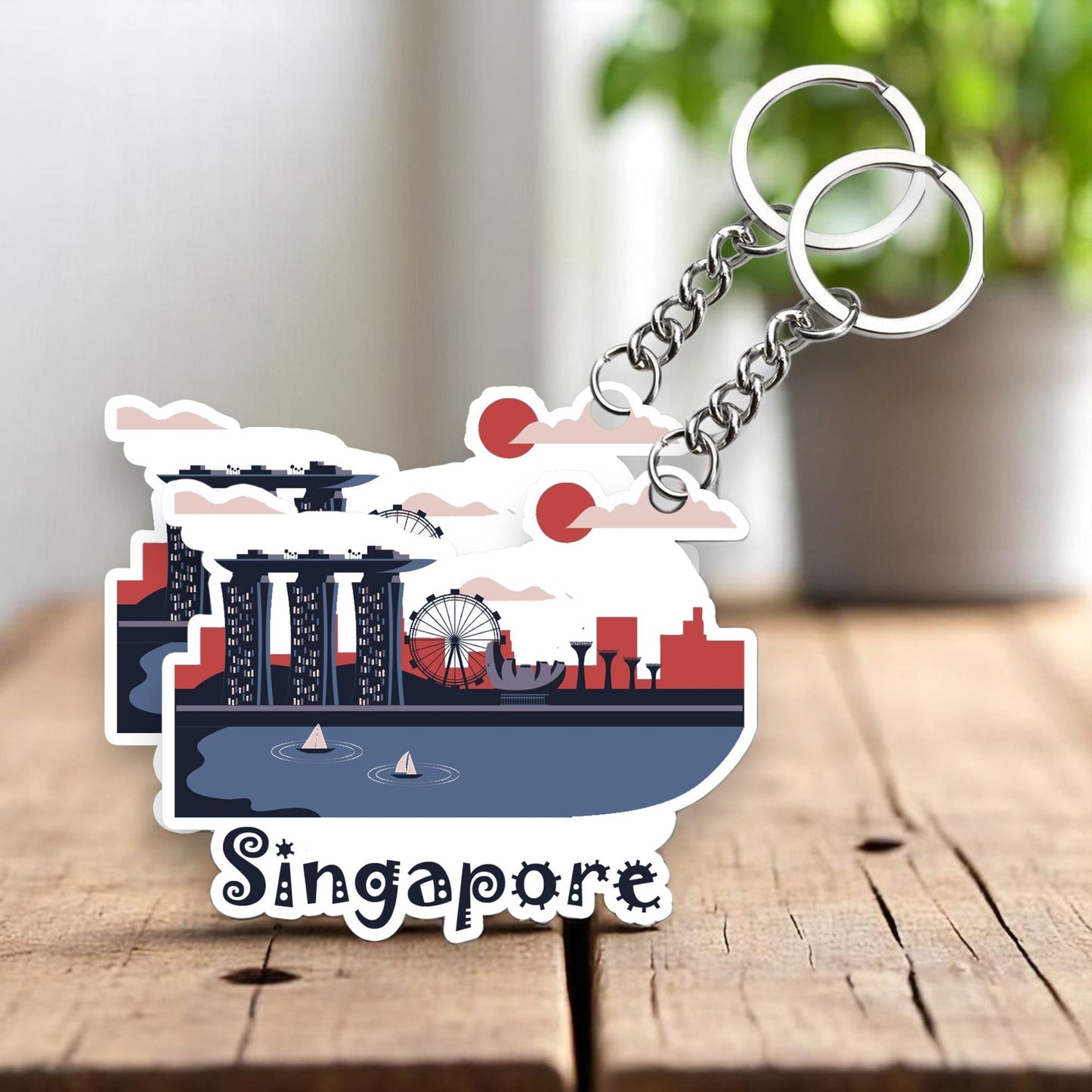Singapore Key chain ( Set of 2 )