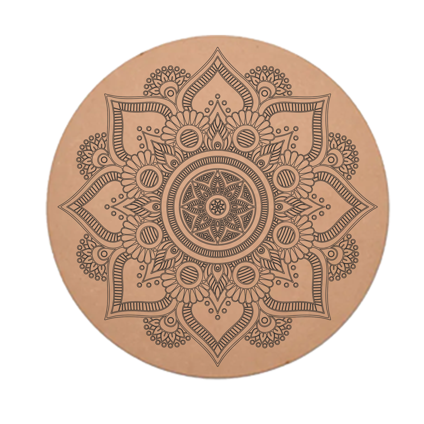 MDF Pre Marked Beautiful Cutout Round Design