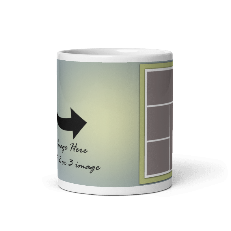 Customized Coffee Mug - Add Your Own Photo -4 Photo Frame Pattern