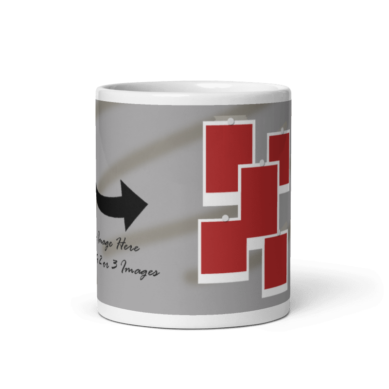 Customized Coffee Mug - Add Your Own Photo -5 Photo Frame Pattern